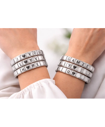 Kişiselleştirilebilir Çelik Bileklik – Harfli Charm Modüllü Paslanmaz Çelik Bileklik – İsim Yazılı Özel Tasarım