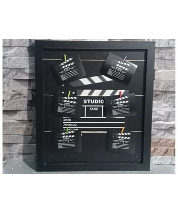 Klaket Tasarımlı İpli ve Mandallı Fotoğraf Çerçevesi