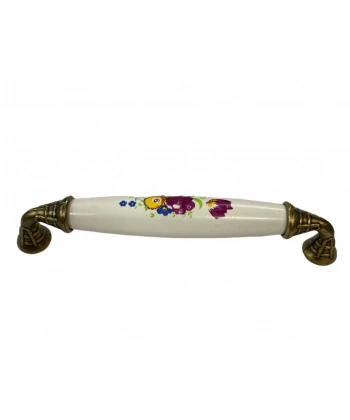 Klasik Silindir Kulp Antik Sarı 128 mm