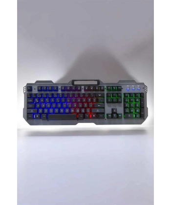Klavyesi Q Klavye RGB Işıklı Mouse Hediyeli