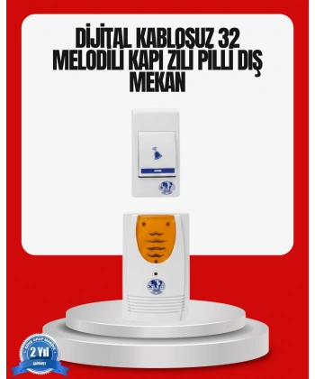 Kolay Kullanımlı Kablosuz Kapı Zili Şık ve Sade Tasarım