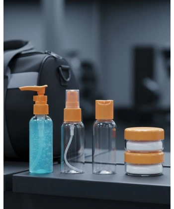 Kompakt 5’li Seyahat Kozmetik Şişe Seti Sızdırmaz