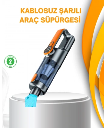 Kompakt Şarjlı El Süpürgesi Kuru ve Sıvı Temizlik 5 Aparatlı