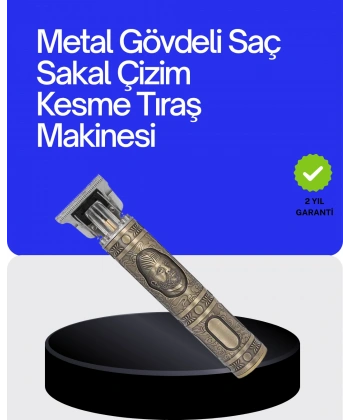 Kompakt Tasarımlı, Güçlü Motorlu Saç sakal Kesme Makinesi ve 4 Kılavuz Tarak