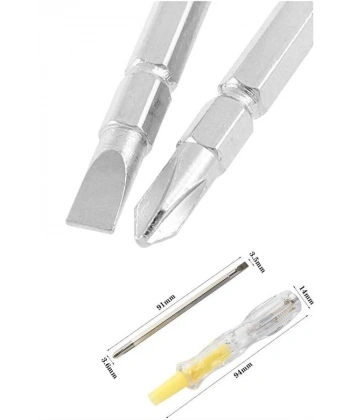 Kontrol Kalemi Çift Başlıklı Şeffaf Elektrik Testi Değişken Uçlu