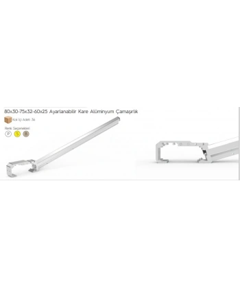 Koral Ayarlı Balkon Çamaşır Askılığı 80X30/60X25