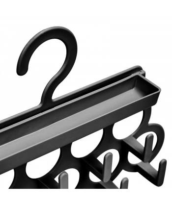 Kravat ve Şal Askısı - Takı ve Aksesuar Düzenleyici Askı - Siyah