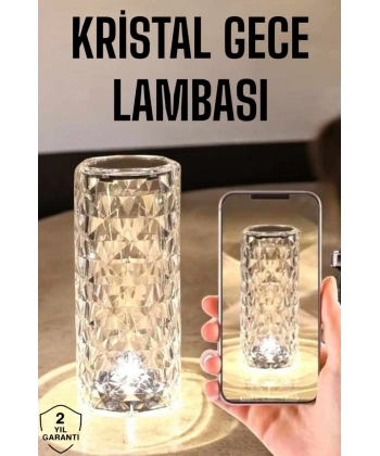 Kristal Dokunmatik Ve Kumandalı Masa Ve Gece lambası