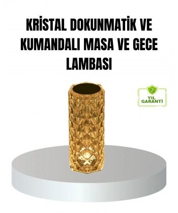 Kristal RGB LED’li Kumandalı Masa ve Gece Lambası – Renkli Işık Modlarıyla Şık Dekoratif Aydınlatma