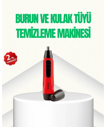 Kulak Burun Tüy Temizleme Makinası Pilli Kırmızı Ergonomik