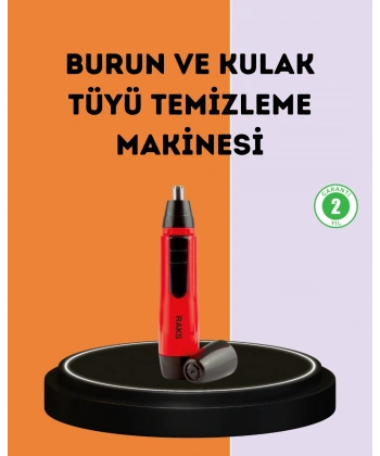Kulak Burun Tüy Temizleme Makinesi Raks Leo Pilli Kuru Kullanım