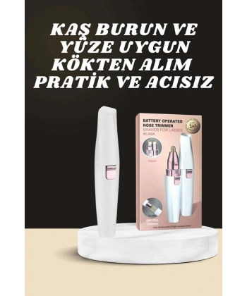Kulak Burun ve Yüz Epilasyon Aleti ve Yüz Masaj Aleti İkili Cilt Bakım Seti