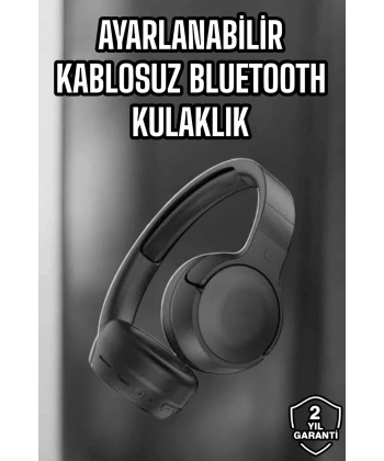 Kulak Üstü Kablosuz Bluetooth Kulaklık Gürültü Önleyici Uzun Şarj Süreli