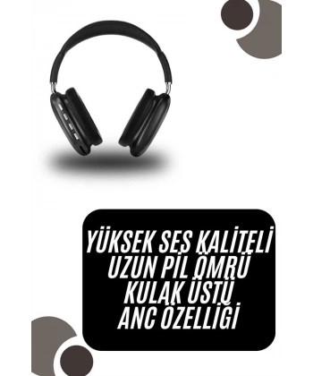 Kulak Üstü Kablosuz Bluetooth Kulaklık Yumuşak Süngerli SD Kart Girişli