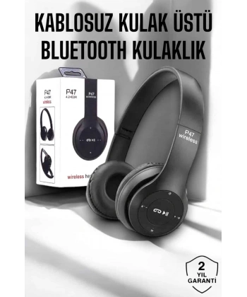 Kulak Üstü TF Kart ve AUX Destekli Ergonomik Bluetooth Kulaklık