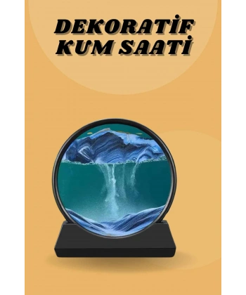 Kum Saati Yuvarlak Şık Kum Tablosu Dekoratif Kum Sulu Kum Saati