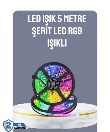 Kumandalı 5 Metre Şerit LED Dekoratif Aydınlatma