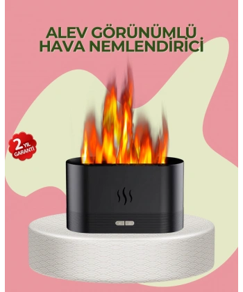 Kumandalı Alev Görünümlü LED Hava Nemlendirici Buhar Makinesi