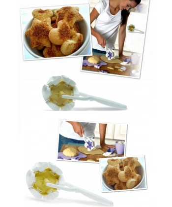 Kurabiye Ruleti - Çiçek - Kalp - Üçgen - Muffin şekillerinde Kurabiye Şekillendirici