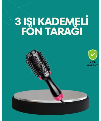 Kurutmalı Saç Şekillendirici Fönlü Fırça 1200 Watt Güç