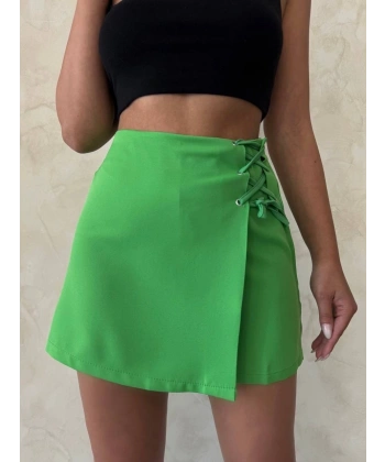Kuş gözü şort etek yeşil s25819