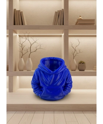 Lacivert Hoodie Kalemlik 10x10 cm Masa Üstü Düzenleyici