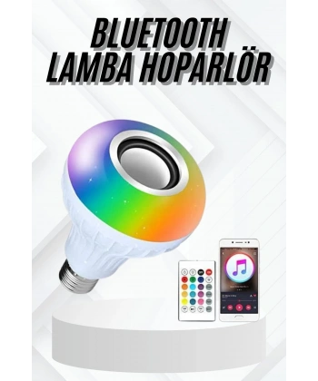 Lamba Hoparlör Ampül Görünümlü Renk Değiştirebilen Android ve İOS Uyumlu
