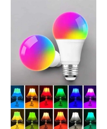 Led Ampul Enerji Dostu RGB Işıklı 100W Led Işık