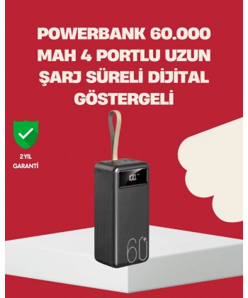 LED Ekranlı Çok Fonksiyonlu Taşınabilir Şarj Ünitesi Powerbank
