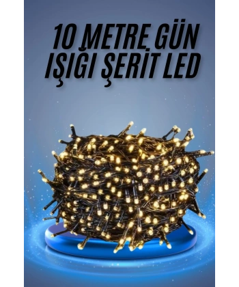 Led Işık Ağaç Süsleme Ampüllü Dekoratif Aydınlatma 10 Metre Gün Işığı