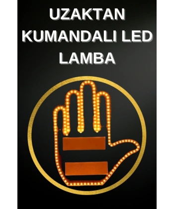 Led Işık El İşareti Araç Camı İçin Uzaktan Kumandalı