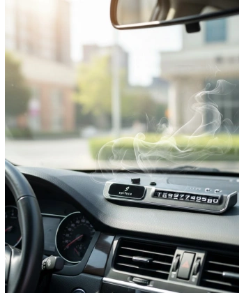 LED Işıklı Araç Ön Cam Telefon Numarası Gösterme Aparatı + 3 Seviyeli Hava Nemlendirici