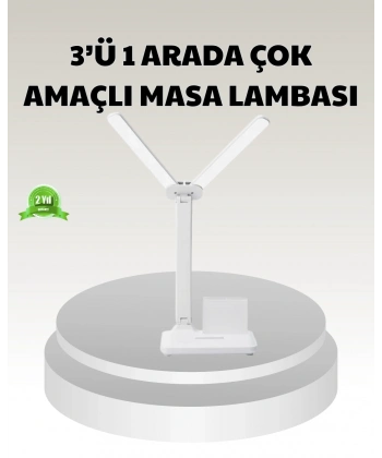 LED Işıklı Masa Lambası – Göz Yormayan, Kısılabilir ve Esnek Başlıklı