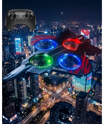 LED Işıklı Oyuncak Drone Fighter Jet Tasarımlı Uzaktan Kumandalı Uçak