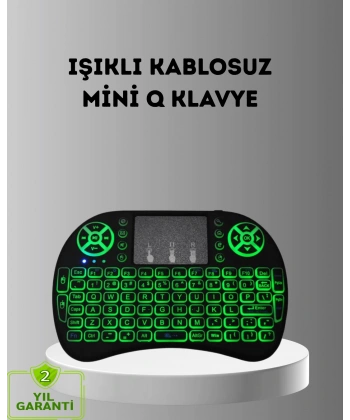 LED Işıklı Q Klavye – Touchpad, Numerik Tuş Takımı ve Multimedya Kısayolları