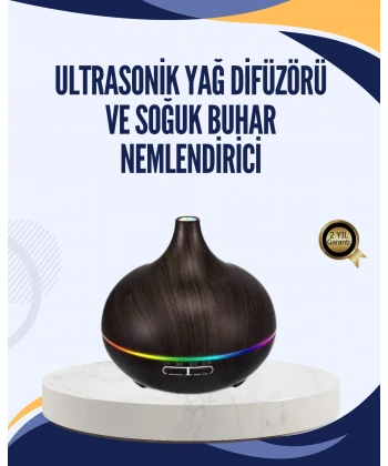LED Işıklı Sessiz Çalışan Soğuk Buhar Nemlendirici