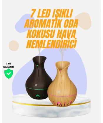 Led Işıklı Ultrasonik Oda Nemlendirici ve Uçucu Yağ Difüzörü