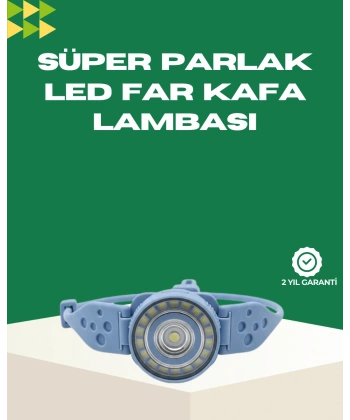 LED Kafa Lambası Kamp Yürüyüş ve Gece Kullanımı İçin