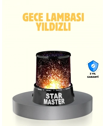 LED Renk Değiştiren Yıldız Projektör Galaxy Efektli Gece Lambası