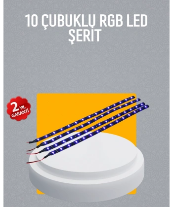 LED Yağmur Işığı Seti 10 Adet Meteor Çubuk Aydınlatma