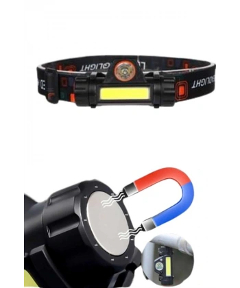 Ledli Şarjlı Kafa Lambası LED Şarjlı Su Geçirmez Kafa Feneri