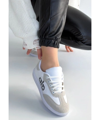 Lendo Beyaz Cilt Bağcıklı Spor Ayakkabı