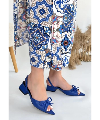 Lotta Mavi Cilt Topuklu Ayakkabı