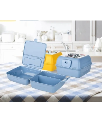 Luna 3 Bölmeli Çatal Bıçaklı Beslenme Kabı - Diyet Kabı - Çatal Kaşıklı