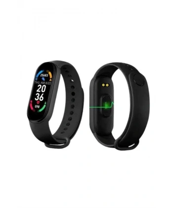 M6 Akıllı Bileklik Siyah Adımsayar Spor Takibi Android ve İOS Uyumlu