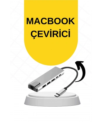 Macbook Pro/air Uyumlu USB Type-C 8 In 1 Hub Dönüştürücü Çevirici Çoklayıcı USB Hdmı Micro Sd 8 Girişli