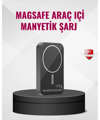 MagSafe Araç Telefon Tutucu 15W Hızlı Şarj Type-C Girişli