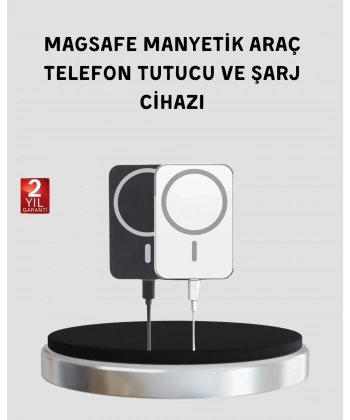MagSafe Uyumlu Kablosuz Powerbank – Güçlü Mıknatıs, Hızlı Şarj, Kompakt Tasarım