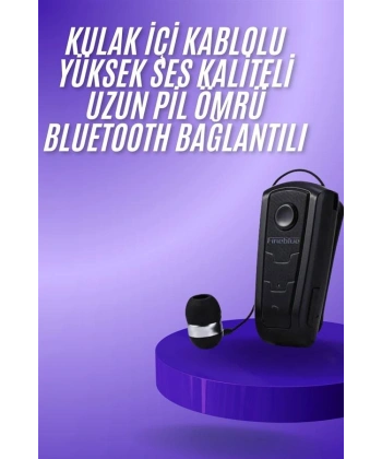 Makaralı Bluetooth Kulakiçi Yaka Kulaklığı Kablosuz Kulaklık