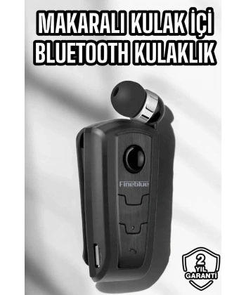 Makaralı Bluetooth Kulaklık Kulak İçi Android iOS Uyumlu Titreşimli